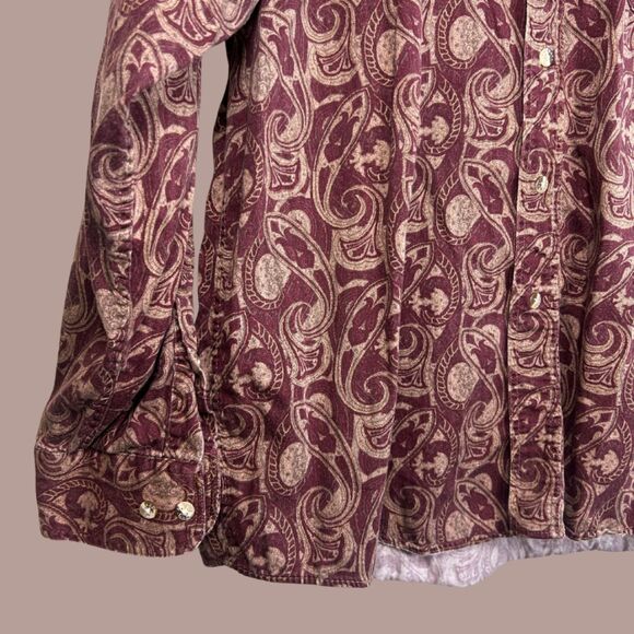 Classic Vintage 90s Trader Bay Paisley Print Button Down - Picture 3 of 8